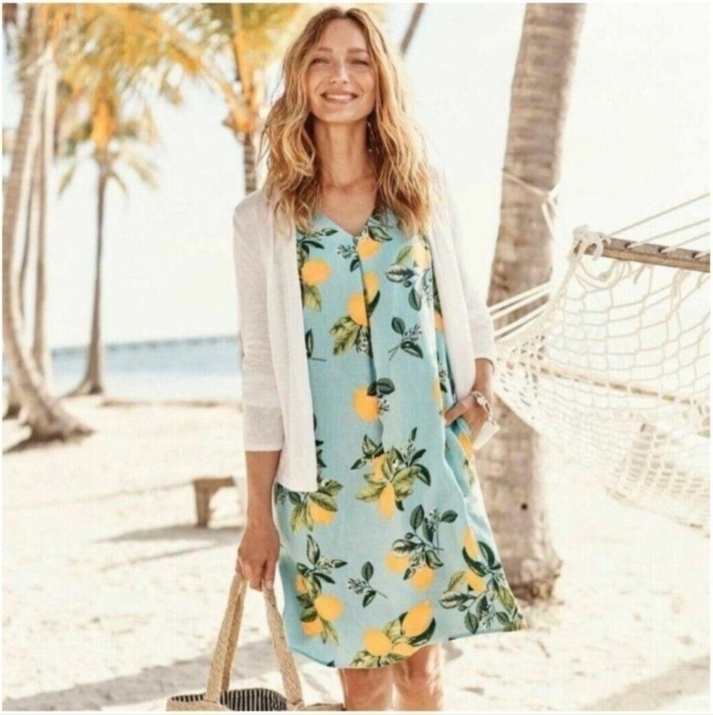 J. Jill Love‎ Linen NWT Relaxed Comfy and Adorable Linen A-Line Dress Size XSP